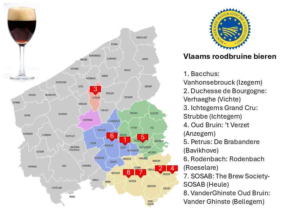 Kaart Vlaams Roodbruin